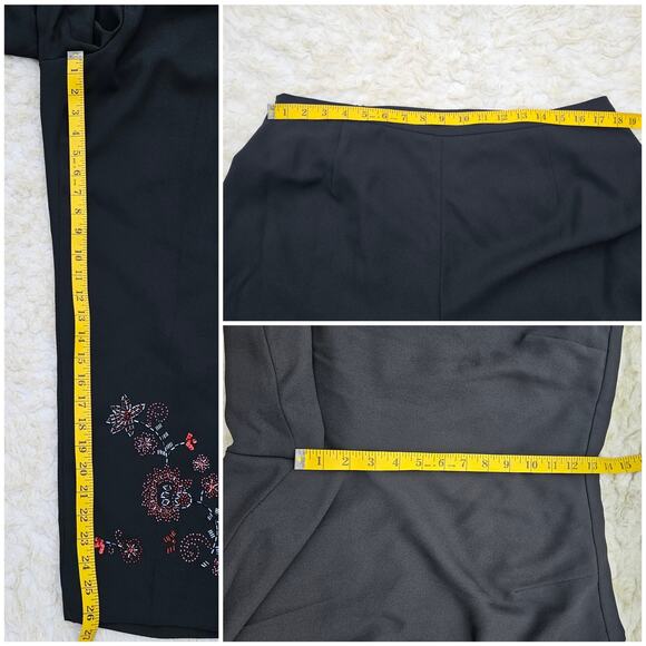 Vtg Beaded Black Pantsuit Plus Size 18W Yves Cosette Depeche Mode Sleeveless NWT - Picture 11 of 14